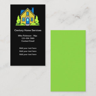 Carte de visite colorée pour services de maison mo