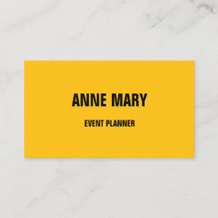 Carte De Visite Colorful Orange Yellow Bright Event Planner 2025