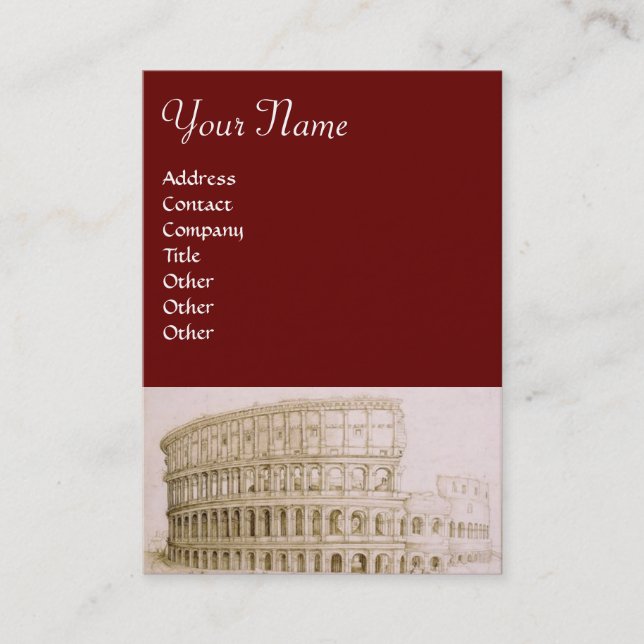 Carte De Visite COLOSSEUM Classic Architecture, Architecte Brown (Devant)
