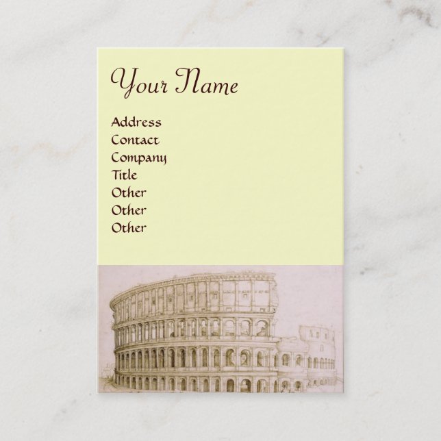 Carte De Visite COLOSSEUM Classic Architecture, Architecte Ivory (Devant)