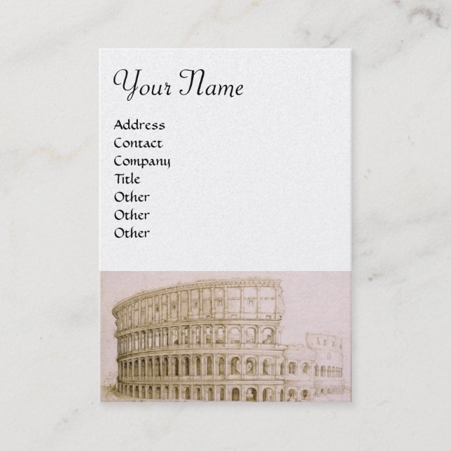 Carte De Visite COLOSSEUM Classic Architecture, Architecte Pearl (Devant)