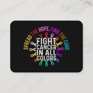 Carte De Visite Combattre le cancer dans toutes et chaque couleur