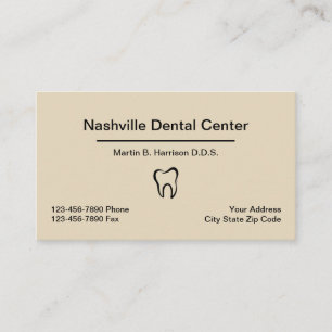 Carte De Visite Combinaison de rendez-vous de bureau de dentiste