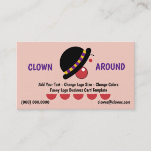 Carte De Visite Comédie drôle de clown de logos