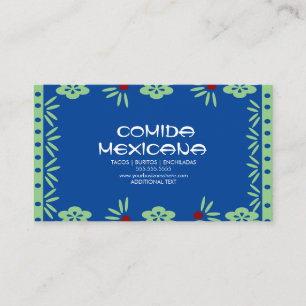 Carte De Visite Comida Mexicana Food Truck Papado Picado