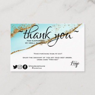 Carte De Visite Commande de parties scintillant or minimaliste mod