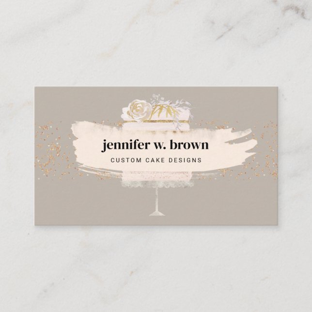 Carte De Visite Commandes de traiteur pour gâteaux de mariage (Devant)