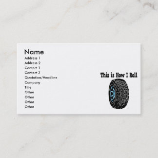 Carte De Visite Comment faire pour rouler des pneus