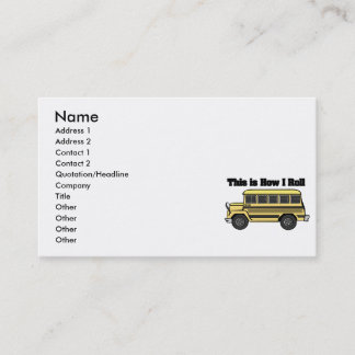 Carte De Visite Comment je marche (autobus scolaire)