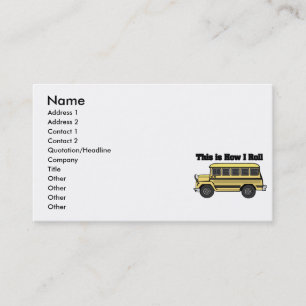Carte De Visite Comment je roule (autobus scolaire)