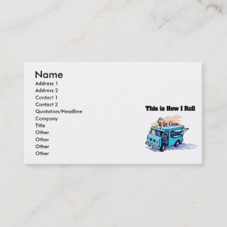 Carte De Visite Comment je roule (Camion à glace)