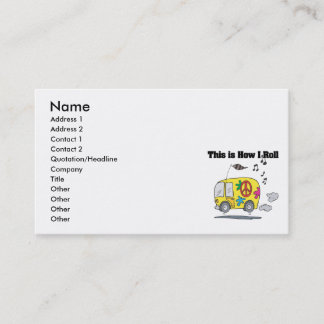 Carte De Visite Comment je roule (Hippie Van)