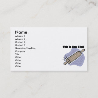 Carte De Visite Comment je roule (Pin à rouler du boulanger)