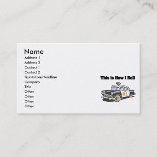 Carte De Visite Comment je roule (Police/Cop Car)