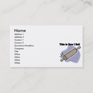 Carte De Visite Comment je roule (Rouleau à pâtisserie)