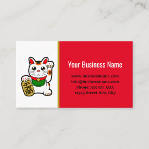 Carte De Visite Commerçant chanceux de chat