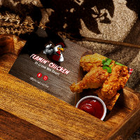 Commerce de poulet frit | Code-barres en bois mode