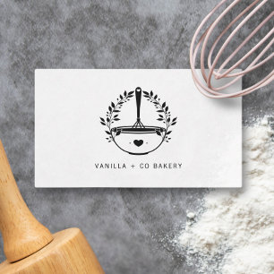 Carte De Visite Commerce de traiteur moderne de boulangerie Whisk