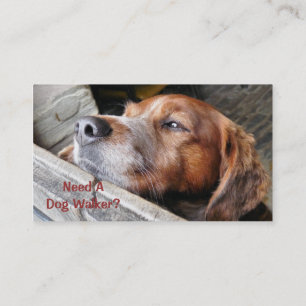 CARTE DE VISITE COMMERCES, CHIEN QUI MARCHE.