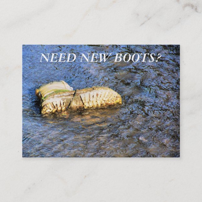 CARTE DE VISITE COMMERCES. NOUVELLES BOOTS. UK (Devant)