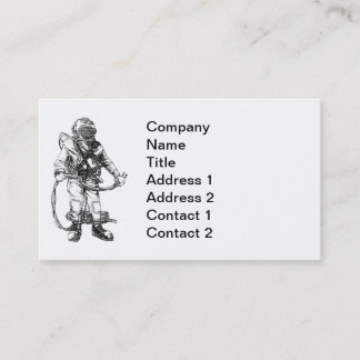 Carte de visite commercial de plongeur