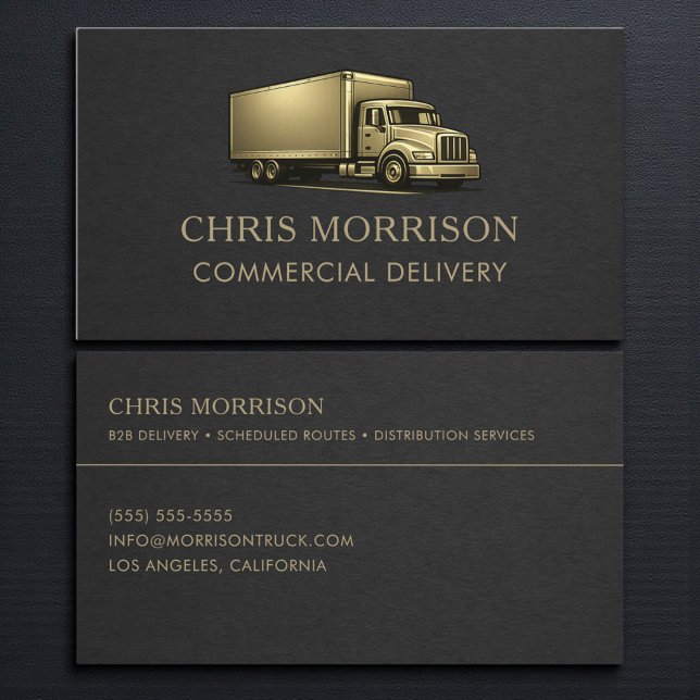 Carte De Visite Commercial Delivery Services Professional (Créateur téléchargé)