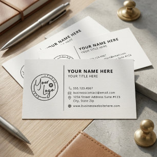 Carte de visite commerciale à logo circulaire mini