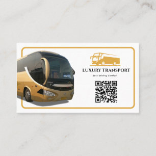 Carte De Visite Compagnie de bus de luxe moderne Or