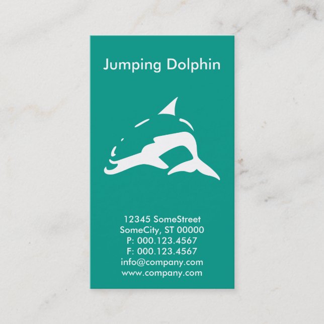 Carte De Visite compagnie de dauphins sur mesure (Devant)