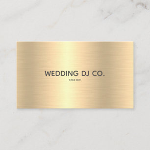Carte De Visite Compagnie DJ Mariage des Gold Faux
