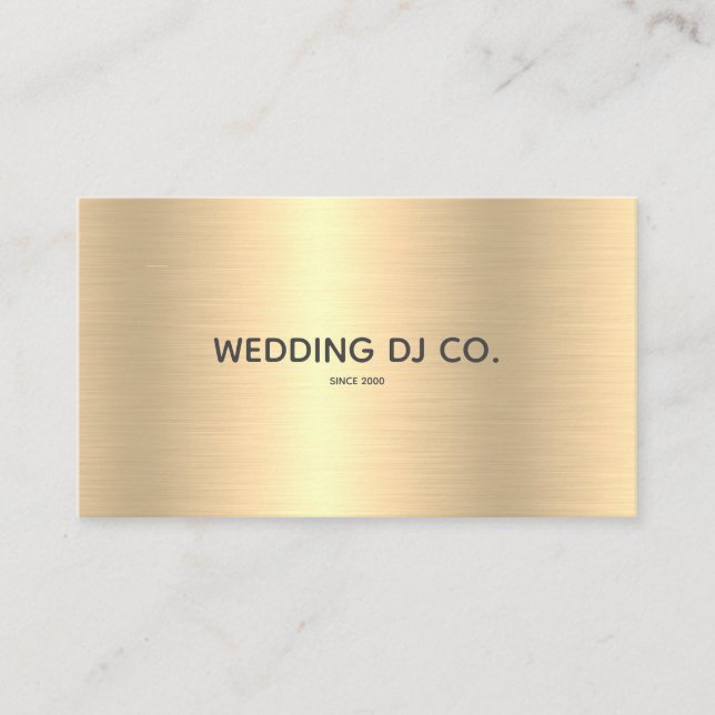 Carte De Visite Compagnie DJ Mariage des Gold Faux (Devant)