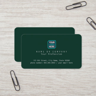 Carte De Visite Company logo Business Name deep-green