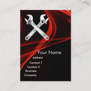 CARTE DE VISITE COMPÉTENCE DE CHROME ET MÉCANIQUE DE WRENCHES