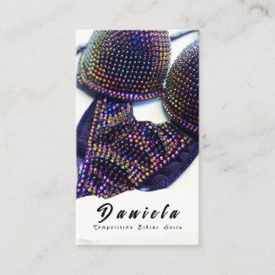 Carte De Visite Compétition de Fitness Bikini Crystal Convient aux