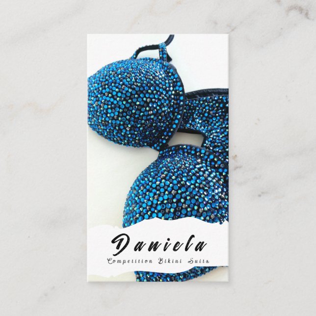 Carte De Visite Compétition de Fitness Bikini Crystal Convient aux (Devant)
