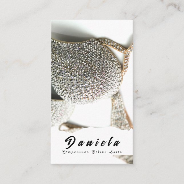 Carte De Visite Compétition de Fitness Crystal Bikini Convient aux (Devant)