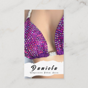 Carte De Visite Compétition de Fitness Crystal Bikini Convient aux