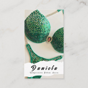 Carte De Visite Compétition de Fitness Crystal Bikini Convient aux