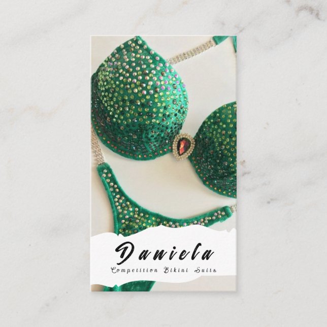 Carte De Visite Compétition de Fitness Crystal Bikini Convient aux (Devant)