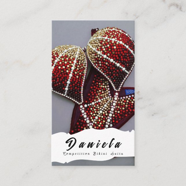 Carte De Visite Compétition de Fitness Crystal Bikini Convient aux (Devant)