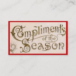 Carte De Visite Compliments de la saison