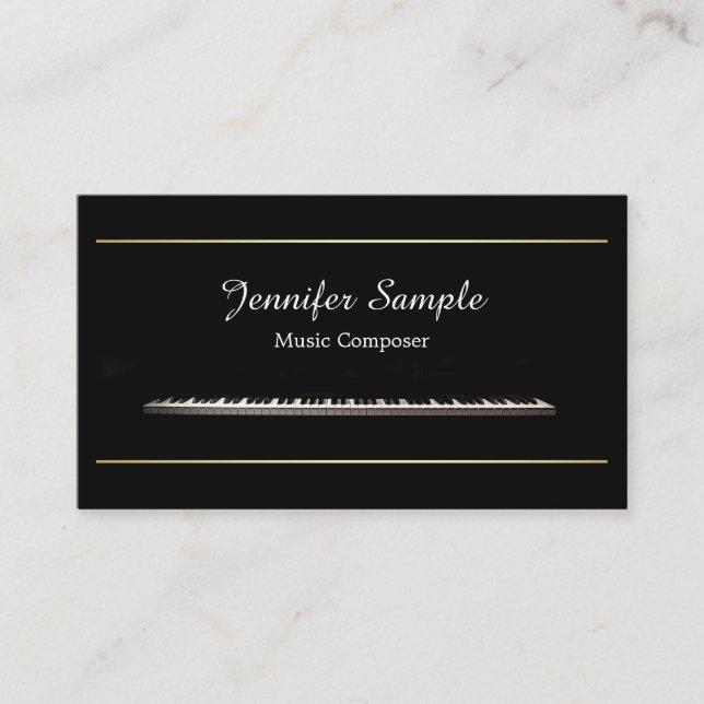 Carte De Visite Compositeur de musique ordinaire Professeur profes (Devant)