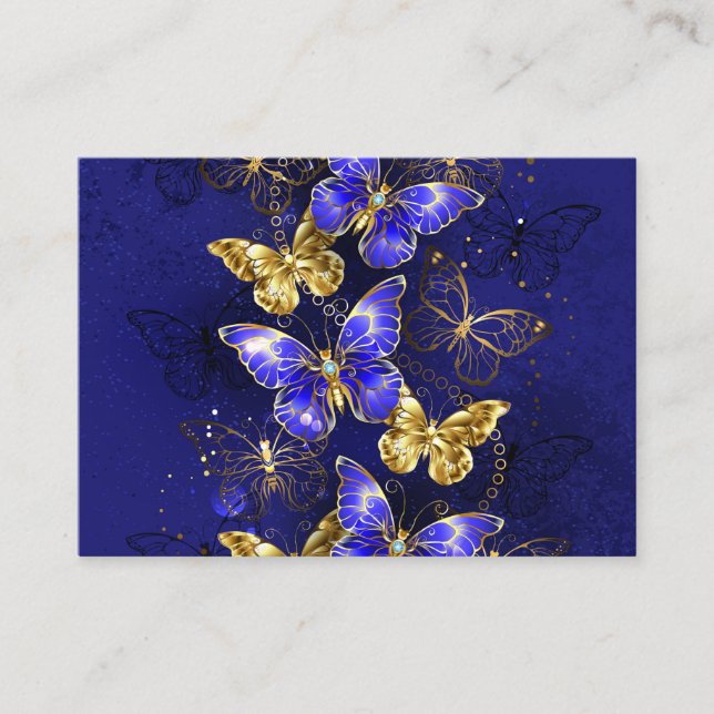 Carte De Visite Composition avec les papillons Sapphire (Devant)