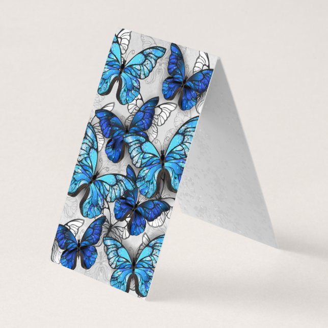 Carte De Visite Composition des White and Blue Butterflies (Dos)