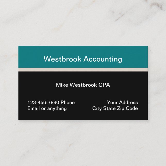 Carte De Visite Comptabilité professionnelle CPA (Devant)
