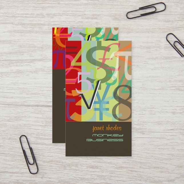 Carte De Visite Comptable, conseiller financier (Devant/Arrière en situation)