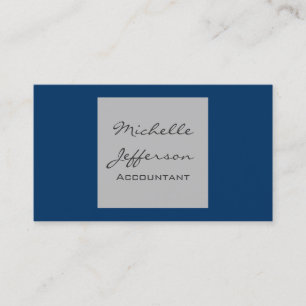 Carte de visite comptable contemporain Blue Grey