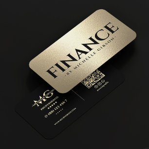 Carte De Visite Comptable CPA Luxueux Élégant Taxe Faux Or Noir