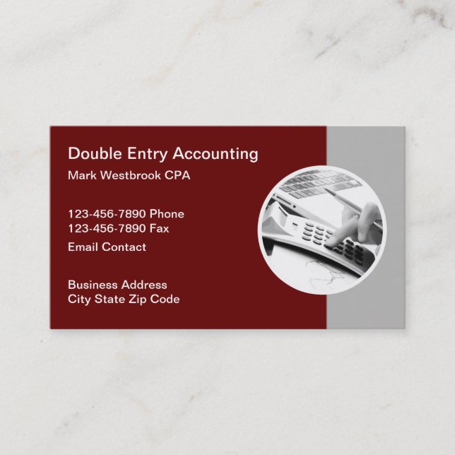 Carte De Visite Comptable CPA Services Comptables (Devant)