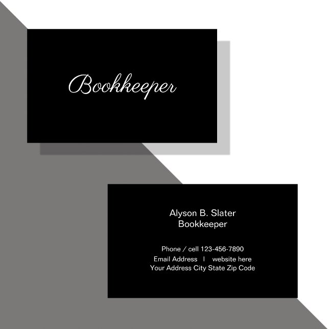 Carte De Visite Comptable Design Minimaliste (Créateur téléchargé)